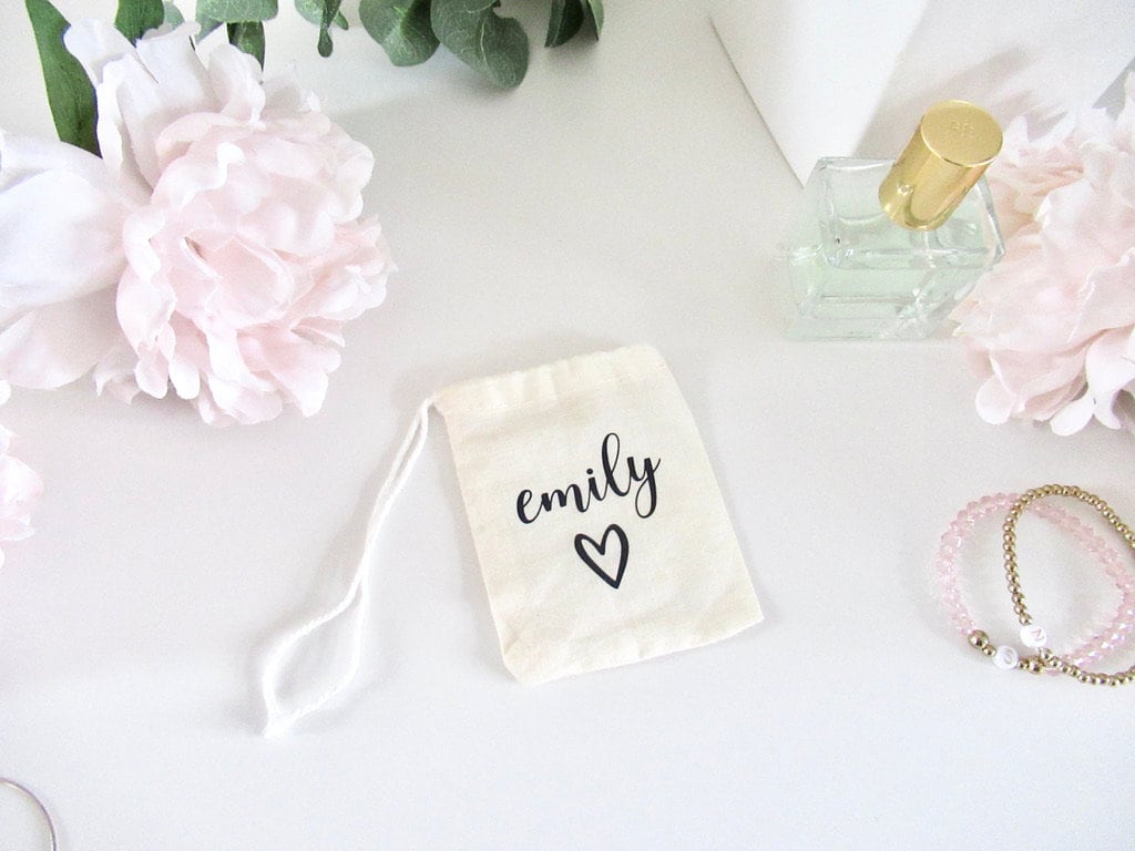 Personalised 100% Cotton Muslin Drawstring Bags/ Favour/ Goody Sweets Bags/ Presentation Bags/ Multipurpose Storage/ Jewellery Keepsakes/A48