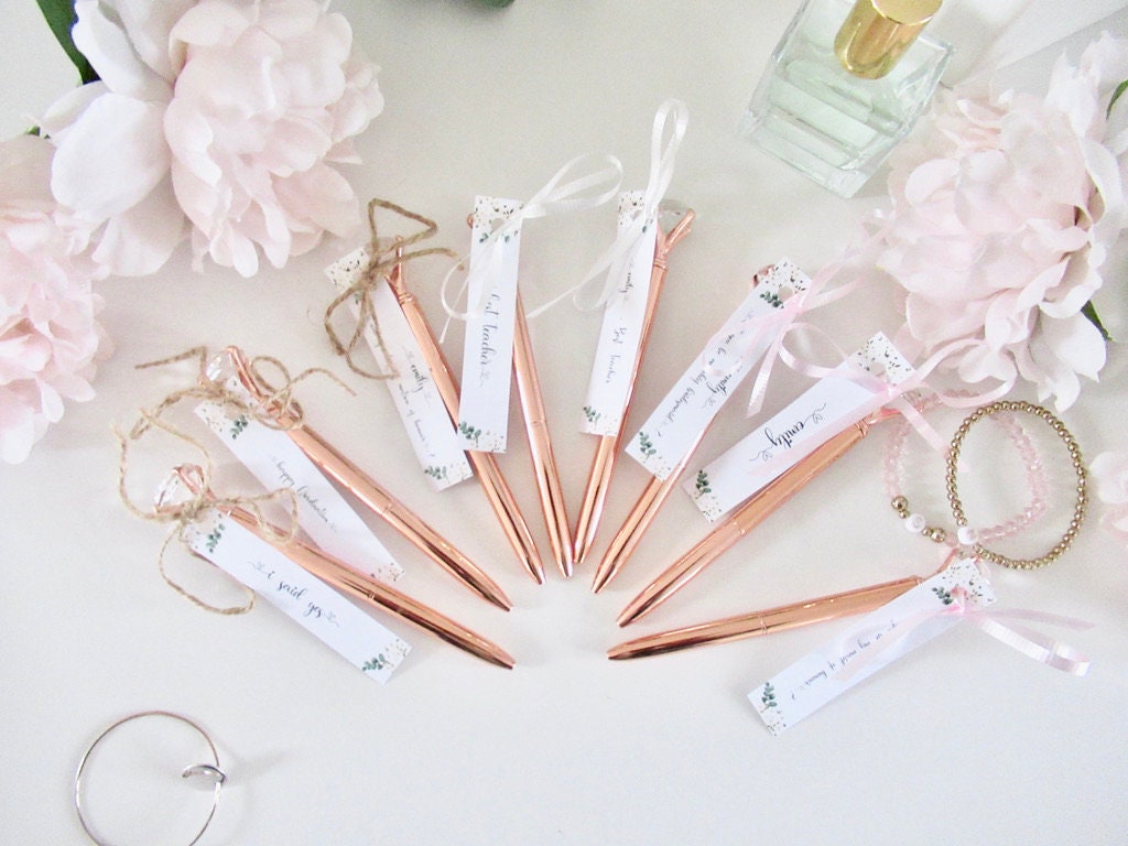 Personalised Chief Bridesmaid Pen/ Chief Bridesmaid Gift/ Wedmin Stationary/ Wedding Admin Rose Gold Diamond Pen/ Rose Gold Crystal Pen/ A49