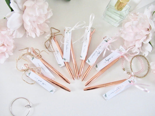 Personalised Bridesmaid Pen/ Bridesmaid Wedmin/ Wedding Admin Stationary Rose Gold Diamond Pen/ Rose Gold Crystal Pen/ Bridesmaid Gifts/ A49