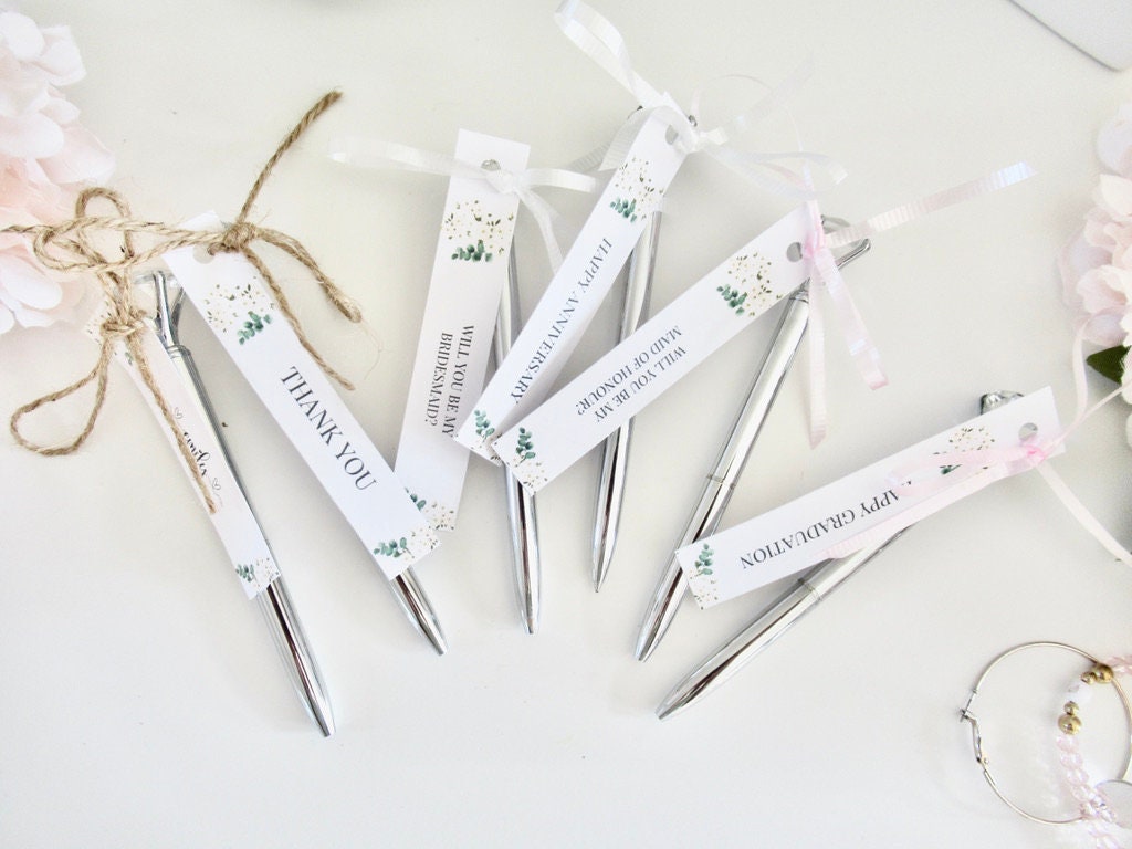 Personalised Matron of Honour Pen/ Matron of Honour Wedmin/ Wedding Admin Stationary Silver Diamond Pen/ Silver Crystal Pen Gift/ A49