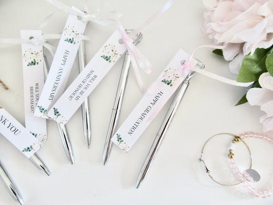 Personalised Matron of Honour Pen/ Matron of Honour Wedmin/ Wedding Admin Stationary Silver Diamond Pen/ Silver Crystal Pen Gift/ A49