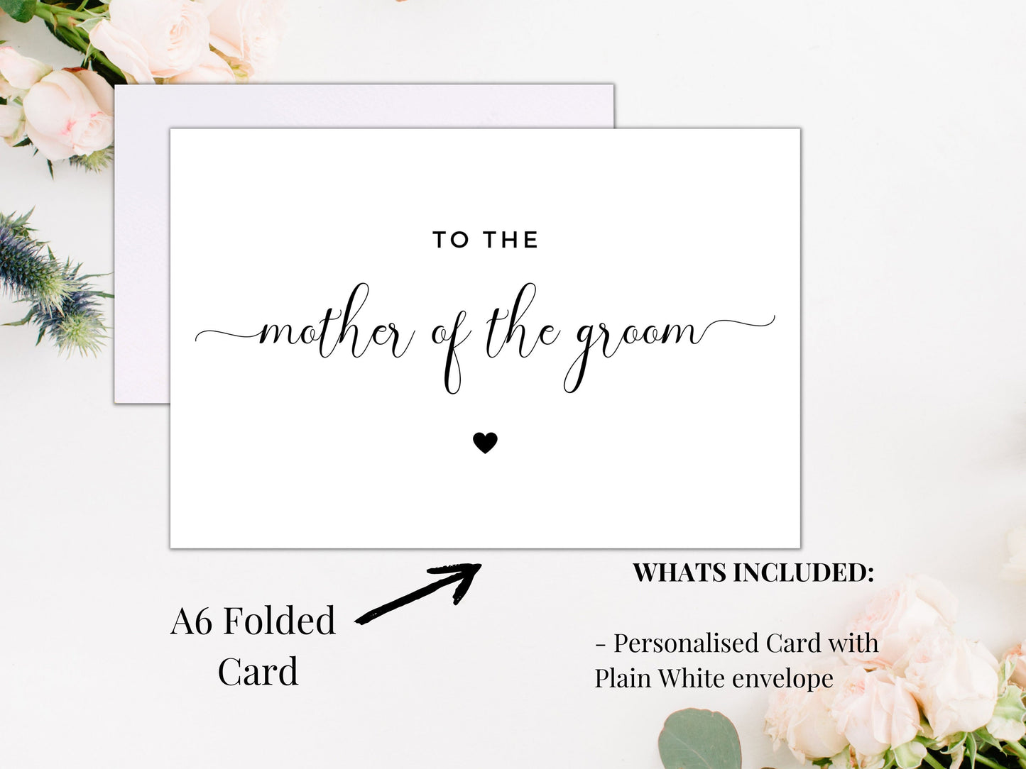 To the Mother of the Groom Card/ Thank You Card for Mother of the Groom/ Appreciation Gift/ Post Wedding Mother of the Groom Card/ A40/ A51