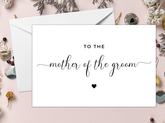 To the Mother of the Groom Card/ Thank You Card for Mother of the Groom/ Appreciation Gift/ Post Wedding Mother of the Groom Card/ A40/ A51