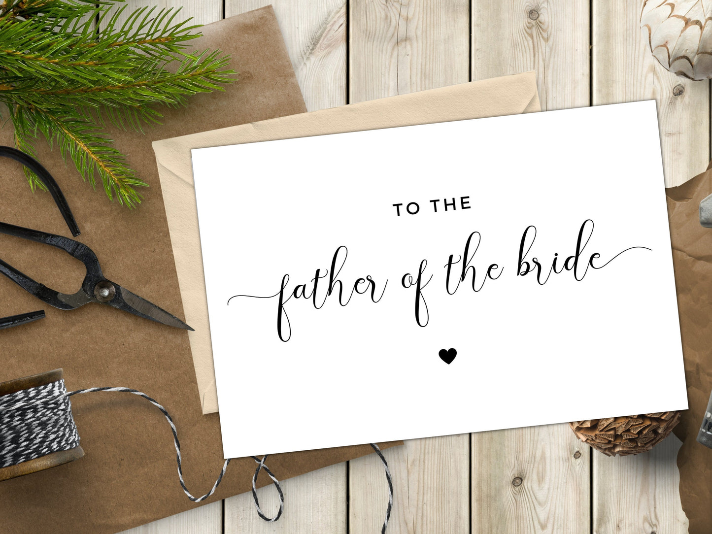 To the Father of the Bride Card/ Thank You Card for Father of the Bride/ Appreciation Gift/ Post Wedding Father of the Bride Card/ A40/ A51