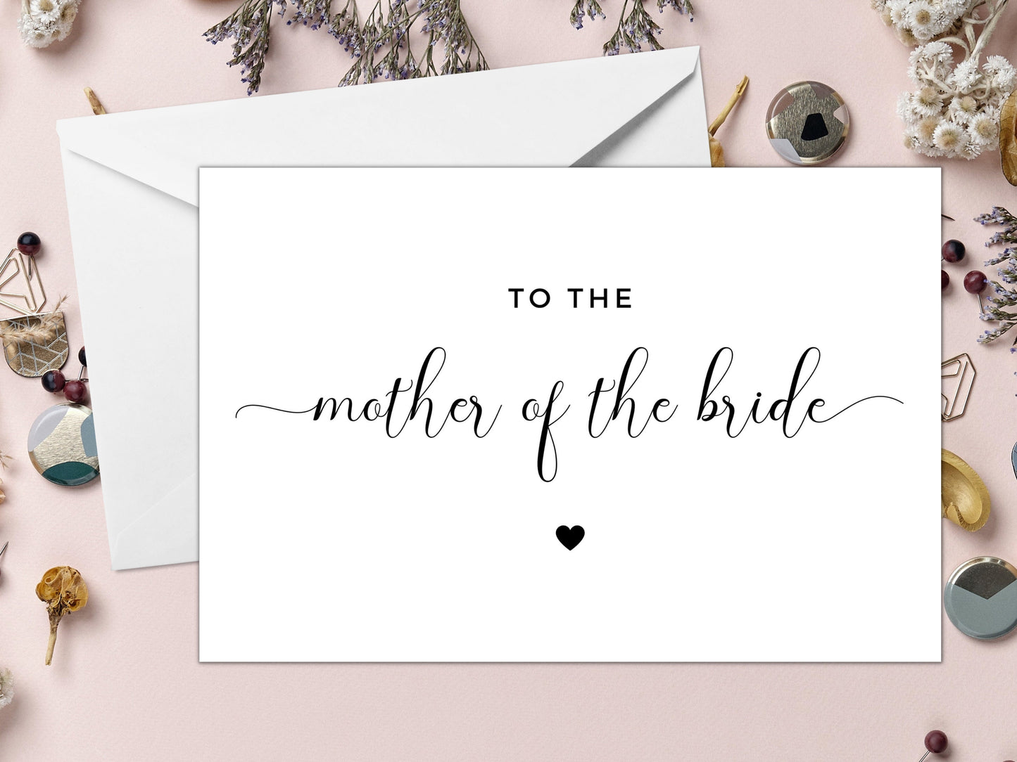 To the Mother of the Bride Card/ Thank You Card for Mother of the Bride/ Appreciation Gift/ Post Wedding Mother of the Bride Card/ A40/ A51