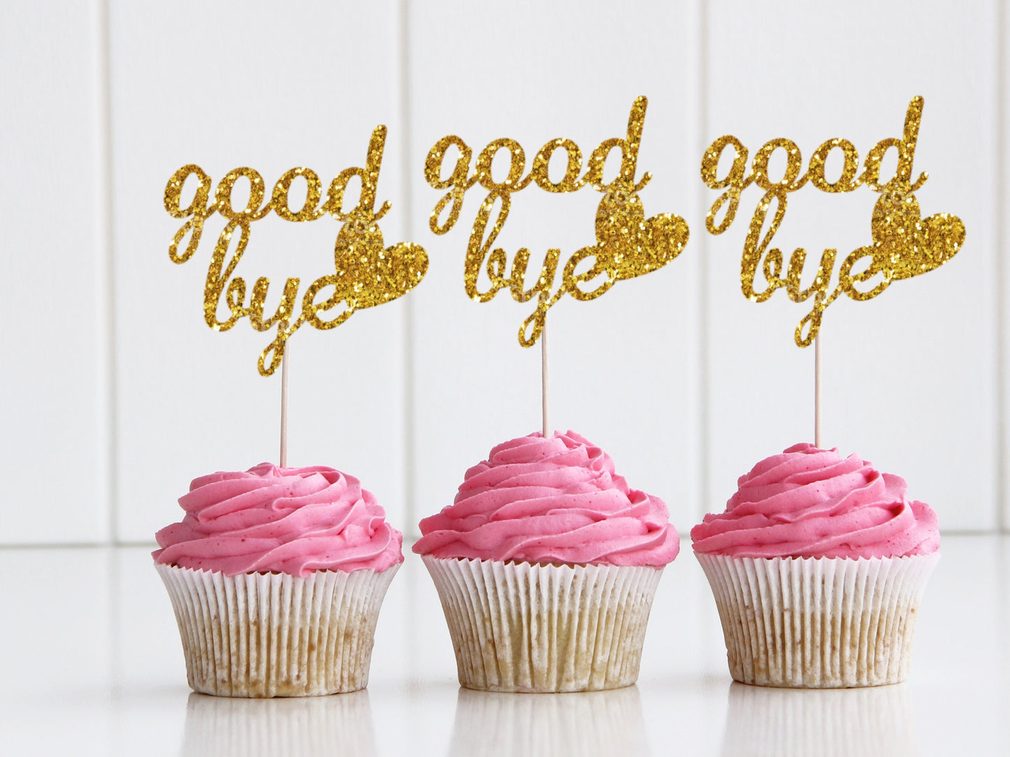 Custom Glitter Goodbye Cupcake/ Farewell Party Topper Decor/ Surprise Retirement Do/ New Job/ Boho Sorry Youre Leaving Party/ A11/ A30