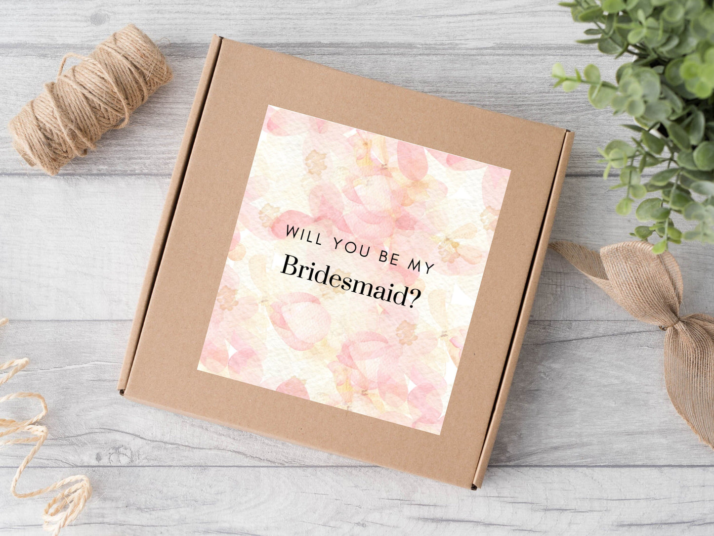 Will You Be My Bridesmaid Candle Label/ Blush Watercolour Box Sticker/ Bachelorette Party Favour/ Bridal Maid of Honour Candle Label/ A05