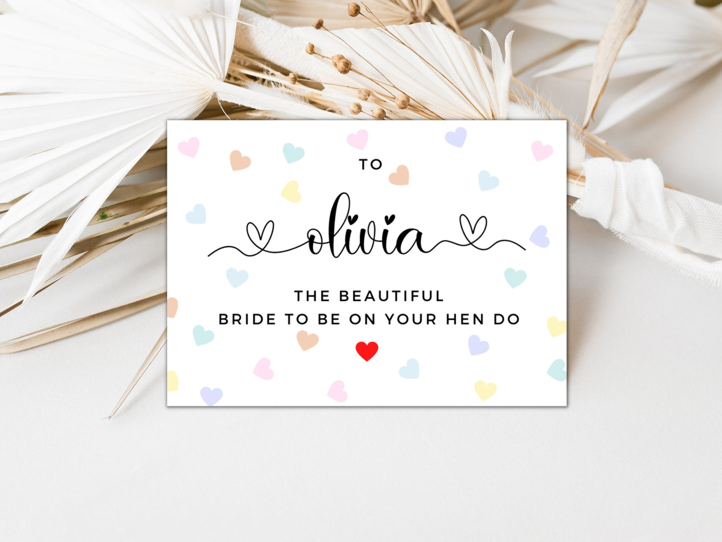 To the Beautiful Bride to Be on Your Hen Do/ Personalised Happy Hen Do Card/ Fun Bride to Be Card/ Boho Hen Party Card/ Hen Weekend Card