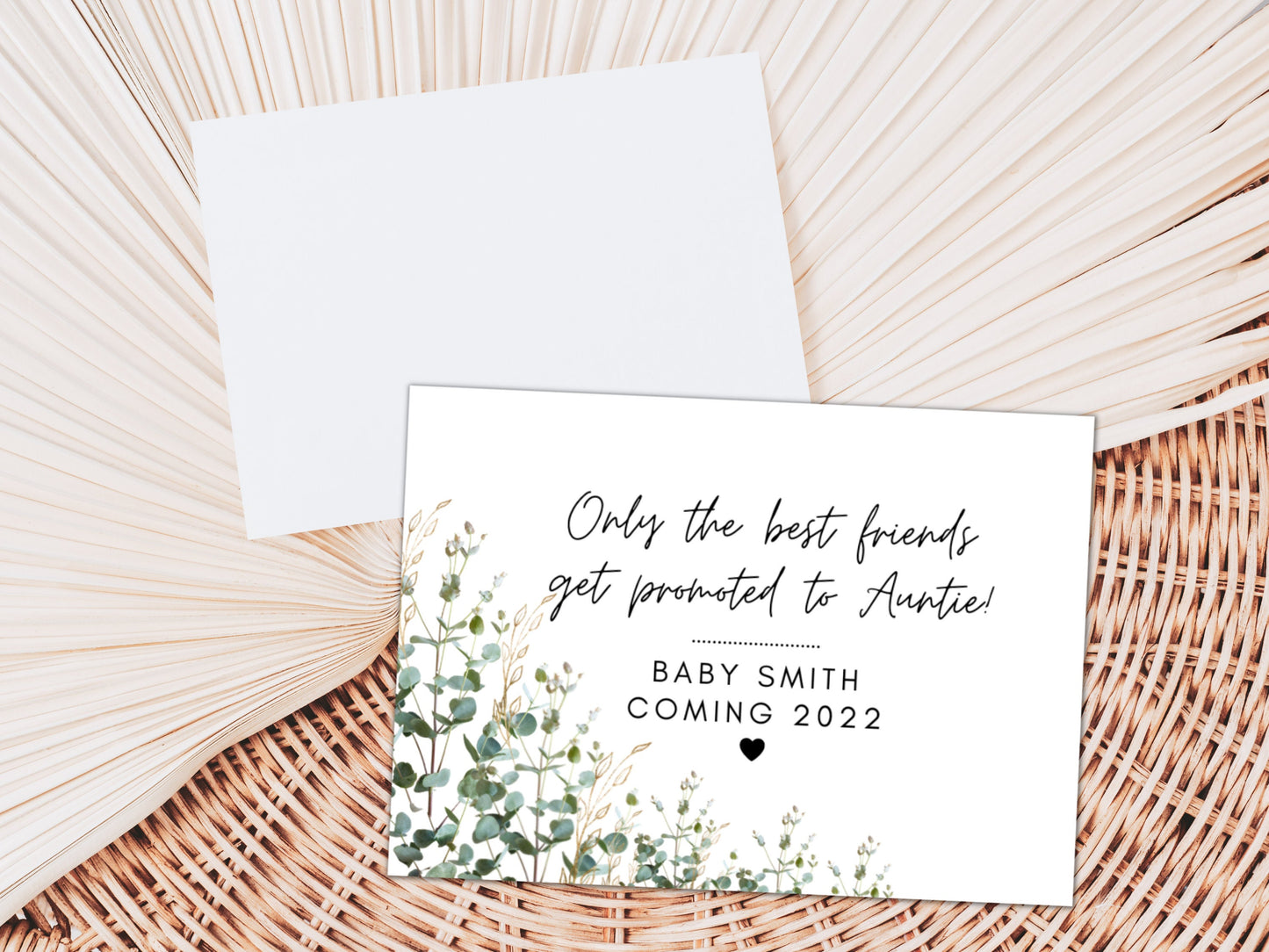 Only the Best Friends Get Promoted to Auntie Card/ Baby Coming Soon/ Having A Baby  Announcement Card/ Gender Reveal/ Pregnancy Reveal/ A40