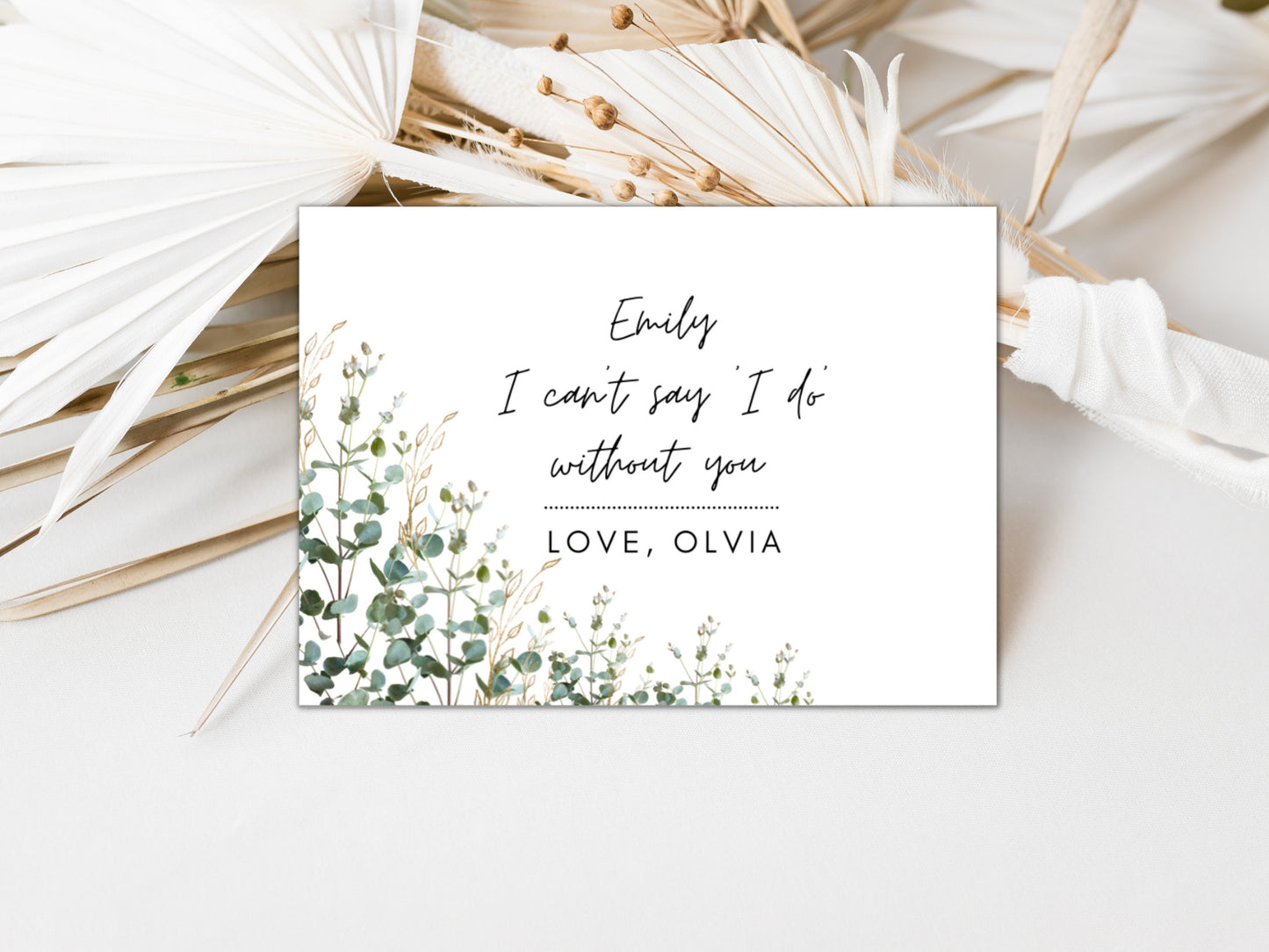 I Cant Say I Do Without You Card/ Personalised Will You Be My Bridesmaid Card/ Gift for Bridesmaid/ Bridal Party/ Proposal Box Filler/ A40