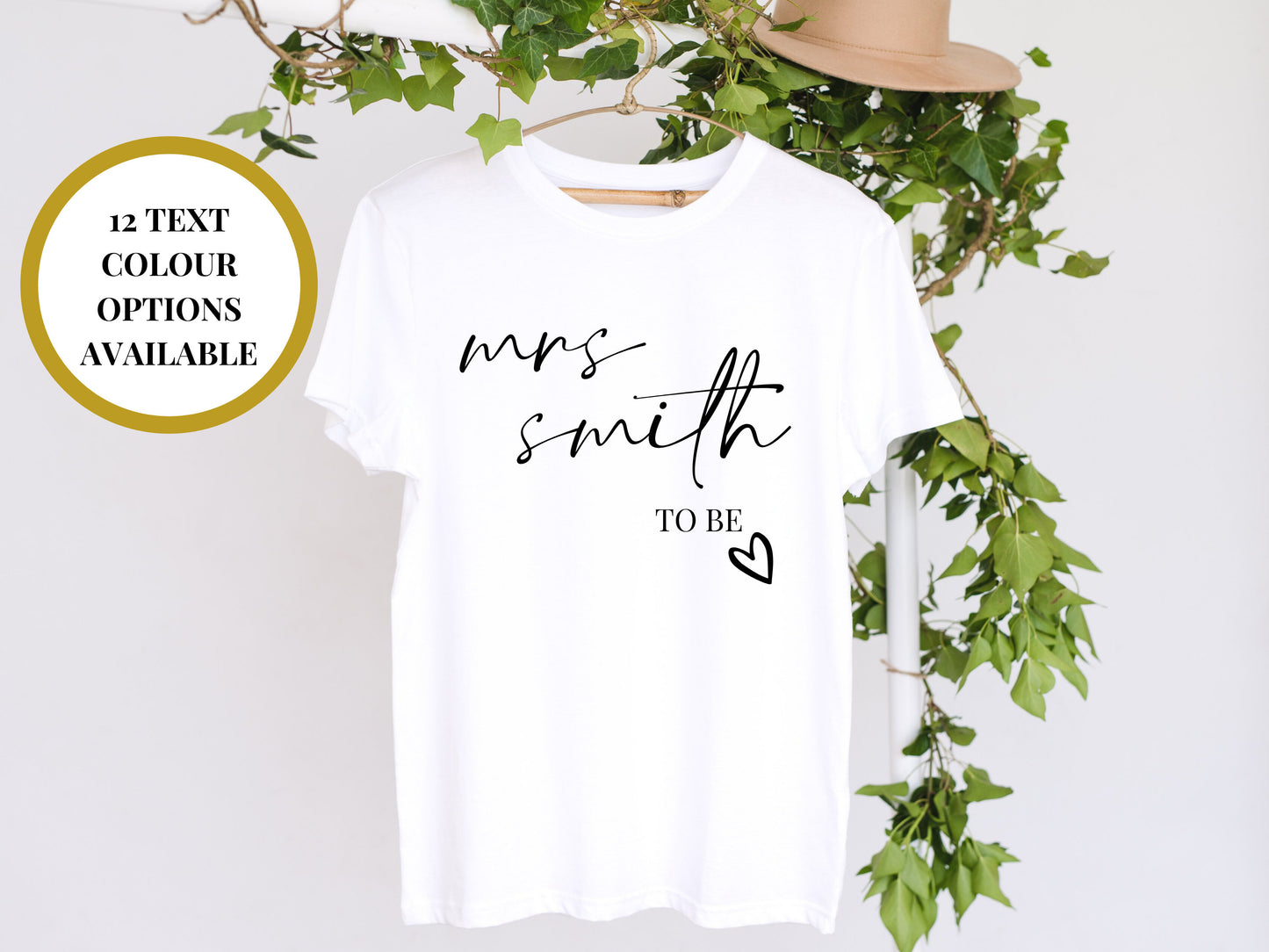 Engagement Party Gift/ Personalised Mrs To Be T-Shirt/ Bride to Be T Shirt/ Classy Hen Weekend Short Sleeve T Shirt/ Hen Party Gift Favours