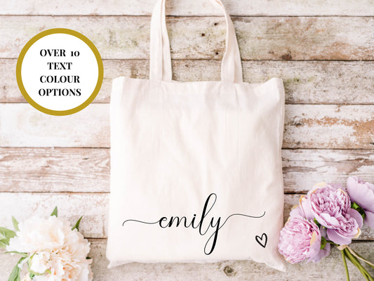 Personalised Baby Shower Tote Bag/ Baby Shower Bag/ Gender Reveal Goody Bag/ Any Name Natural Cotton/ Party Gift Bag/ Mummy to Be Gift Bag