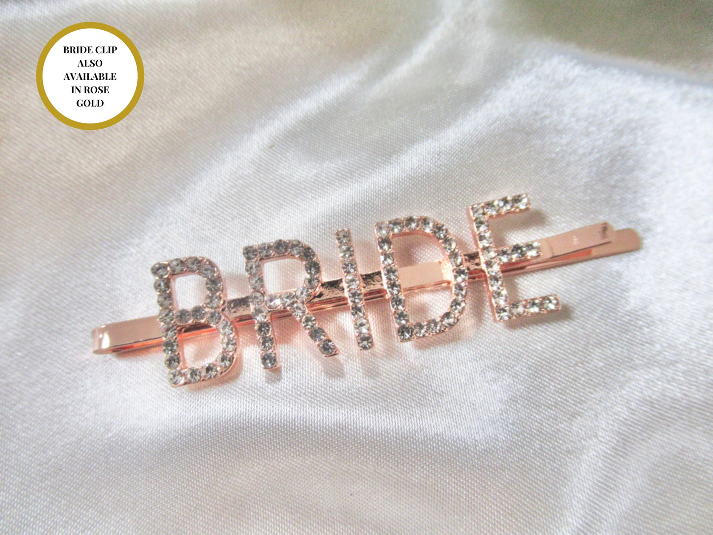 Bridal Shower Present/ Hen Party Favours/ Bride to Be Silver Mrs Hair Bobby Pin/ Sparkly Wedding Hair Clip Slide/ Diamante Hair Slide/ A03