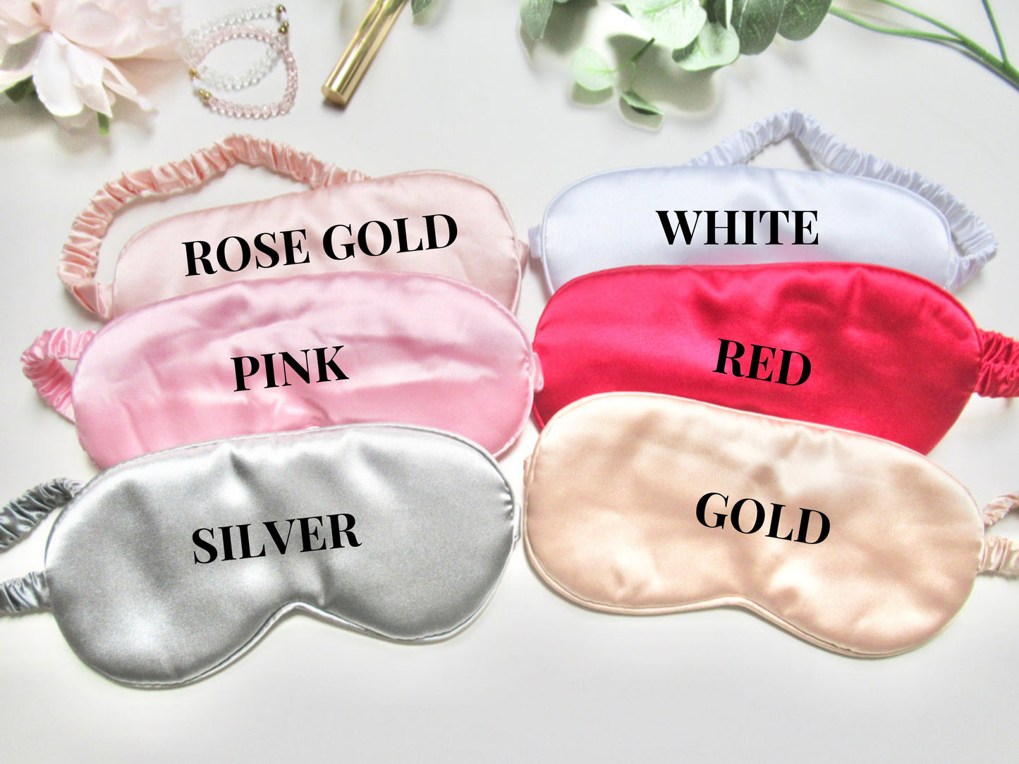 Red Valentines Day Satin Eye Mask/ Red Happy Valentines Day Couples Gift/ Personalised Sleep Mask/ Gift for Her/ Girlfriend/ Wife