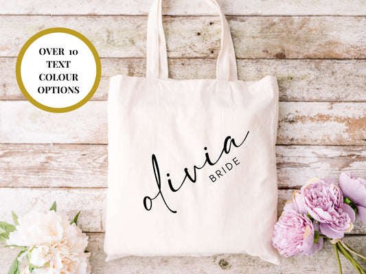 Personalised Bride to Be Hen Tote Bag/ Gift for Bride to Be/ Mrs to Be/ Wifey to Be/ Bridal Party Bag/ Bridal Shower Gift/ Hen Party Bag