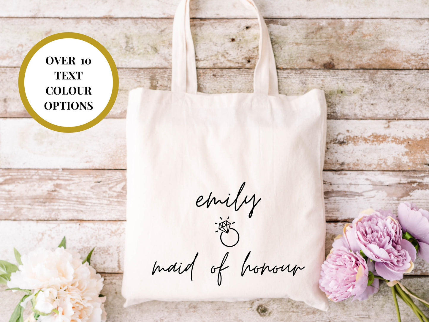 Personalised Maid of Honour Tote Bag/ Bridesmaid Proposal Box Filler/ Chief Bridesmaid/ Maid of Honour Bachelorette Hen Party Tote Bag