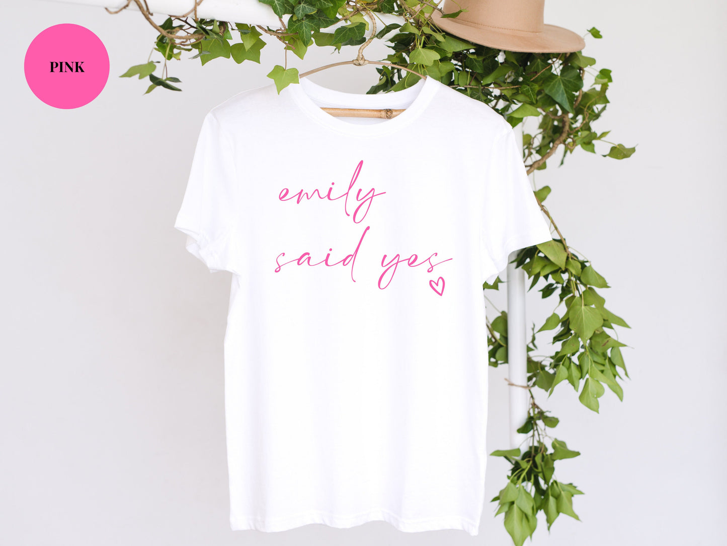 She Said Yes Bride T-Shirt/ Personalised Cotton Hen Party Gift/ Bachelorette Party T Shirt/ Bridal Gift Box Filler/ Hen Party Gift Favour