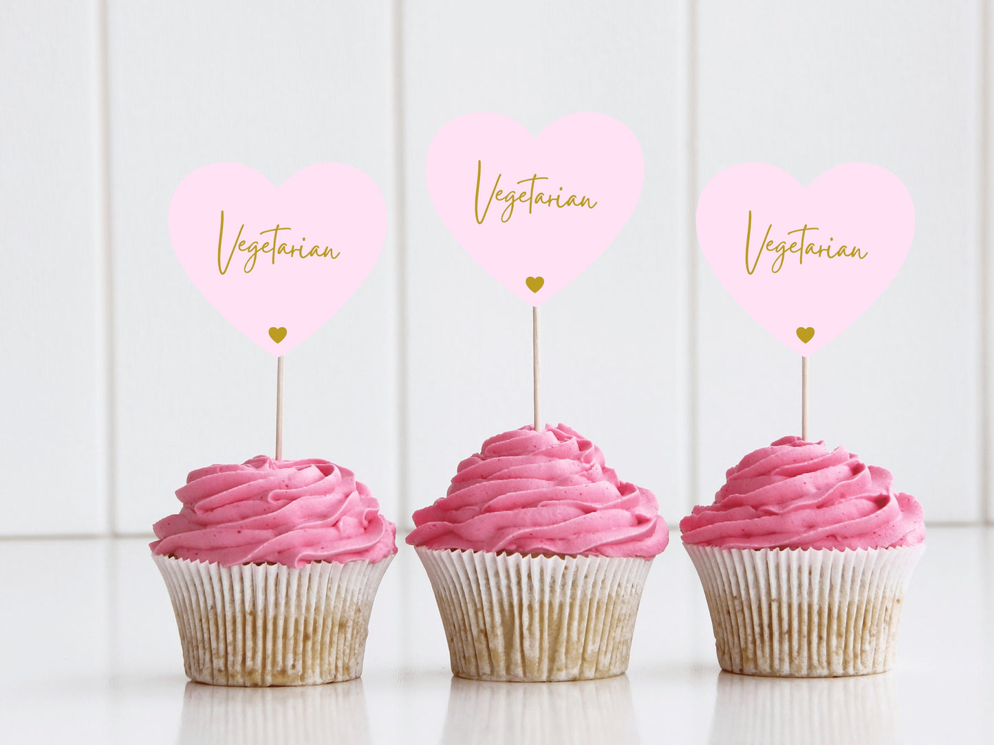 Custom Vegetarian Party Cupcake Topper Food Labels/ Vegetarian Pastel Food Tags Topper/ Cute Party Food Allergy Label/ Custom Topper