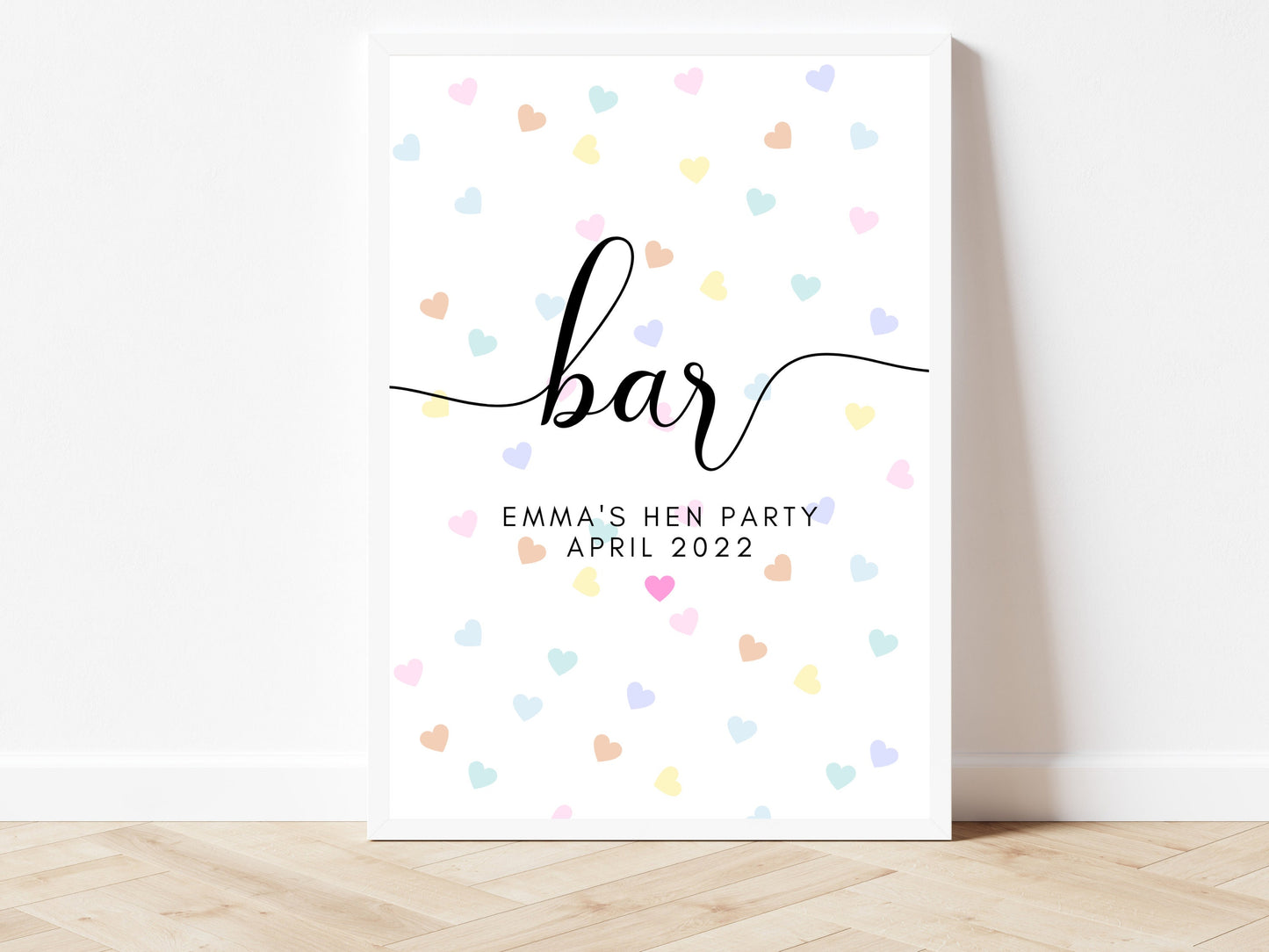 Hen Do Welcome Print/ Pastel Bridal Shower Welcome Sign/ Pastel Theme Bridal Party Guest Welcome Sign/ Rainbow Bride to Be Party Sign