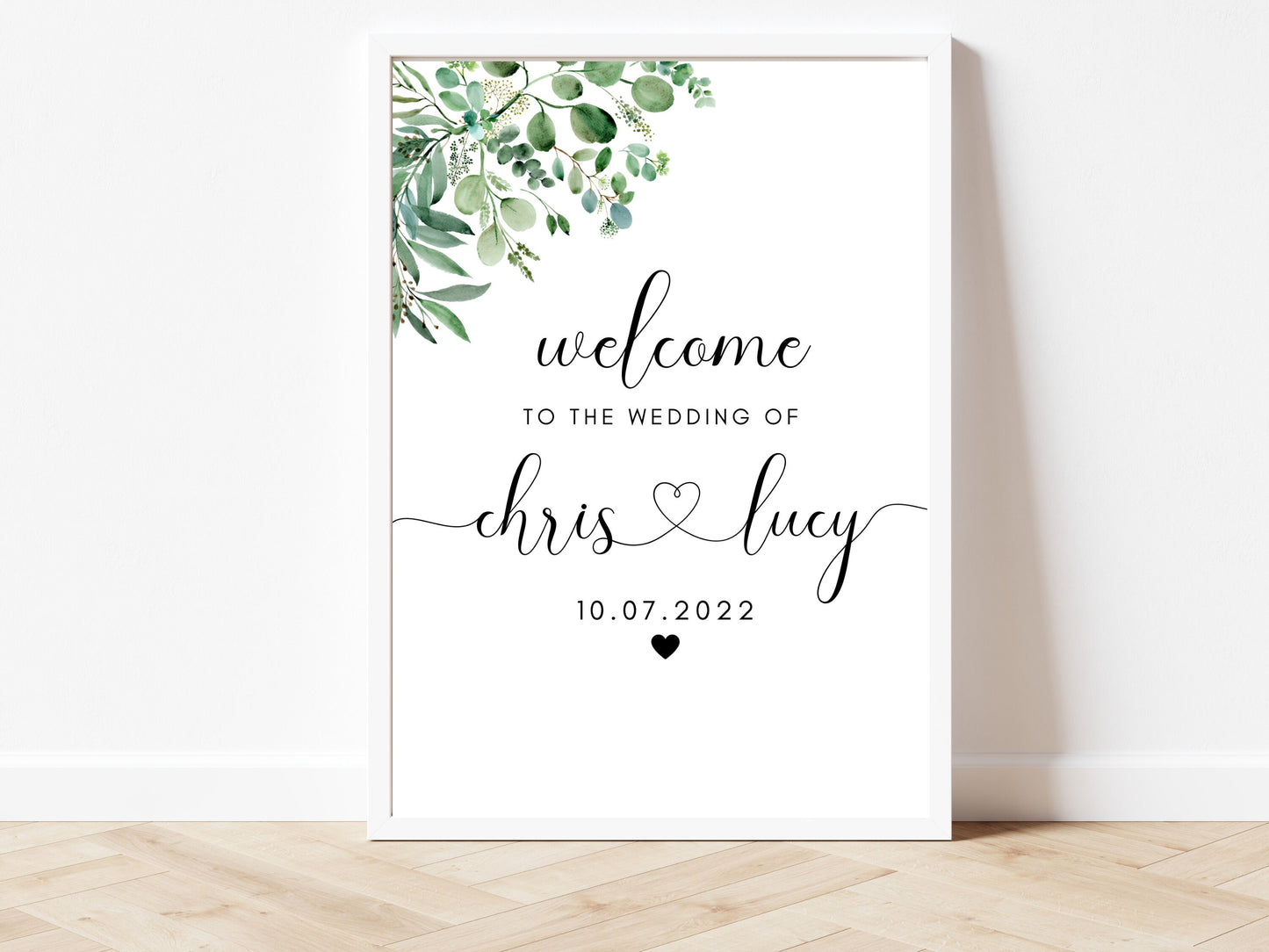 Wedding Seating Sign/ Pick a Seat Not a Side you Are Loved By Both the Groom and the Bride Sign/ Eucalyptus Poster/ Floral Greenery/ AK1