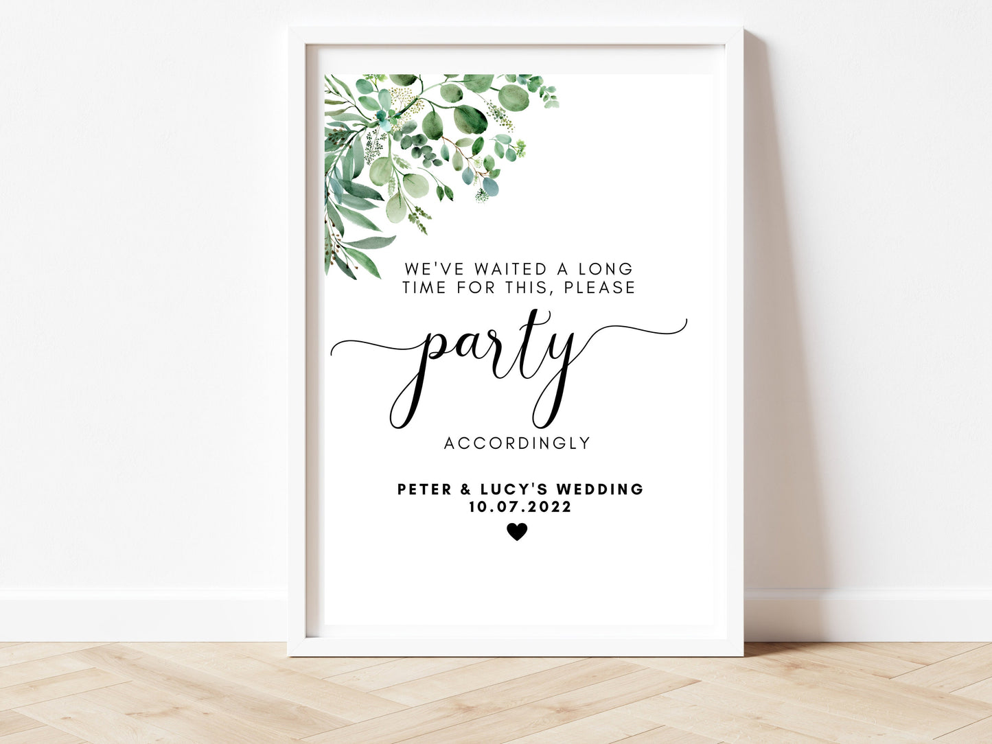 Wedding No Photos Social Media Sign/ Floral Greenery Modern Sophisticated Print/ Eucalyptus Poster/ Minimalist Evening Reception Party/ AK1