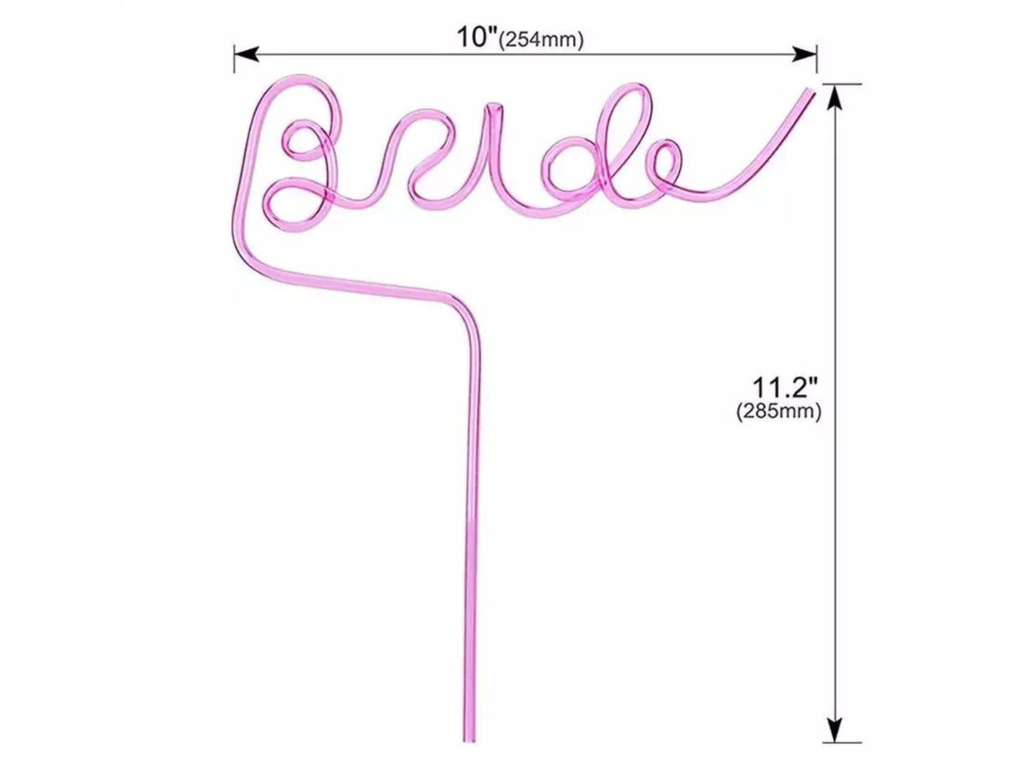 Bride Wedding Straw/ Pink Hen Party Straw/ White Bridal Shower Straw/ Pink Bride Straw/ Bride to Be/ Drinking Straw/ Hen do/ Cocktail Straw