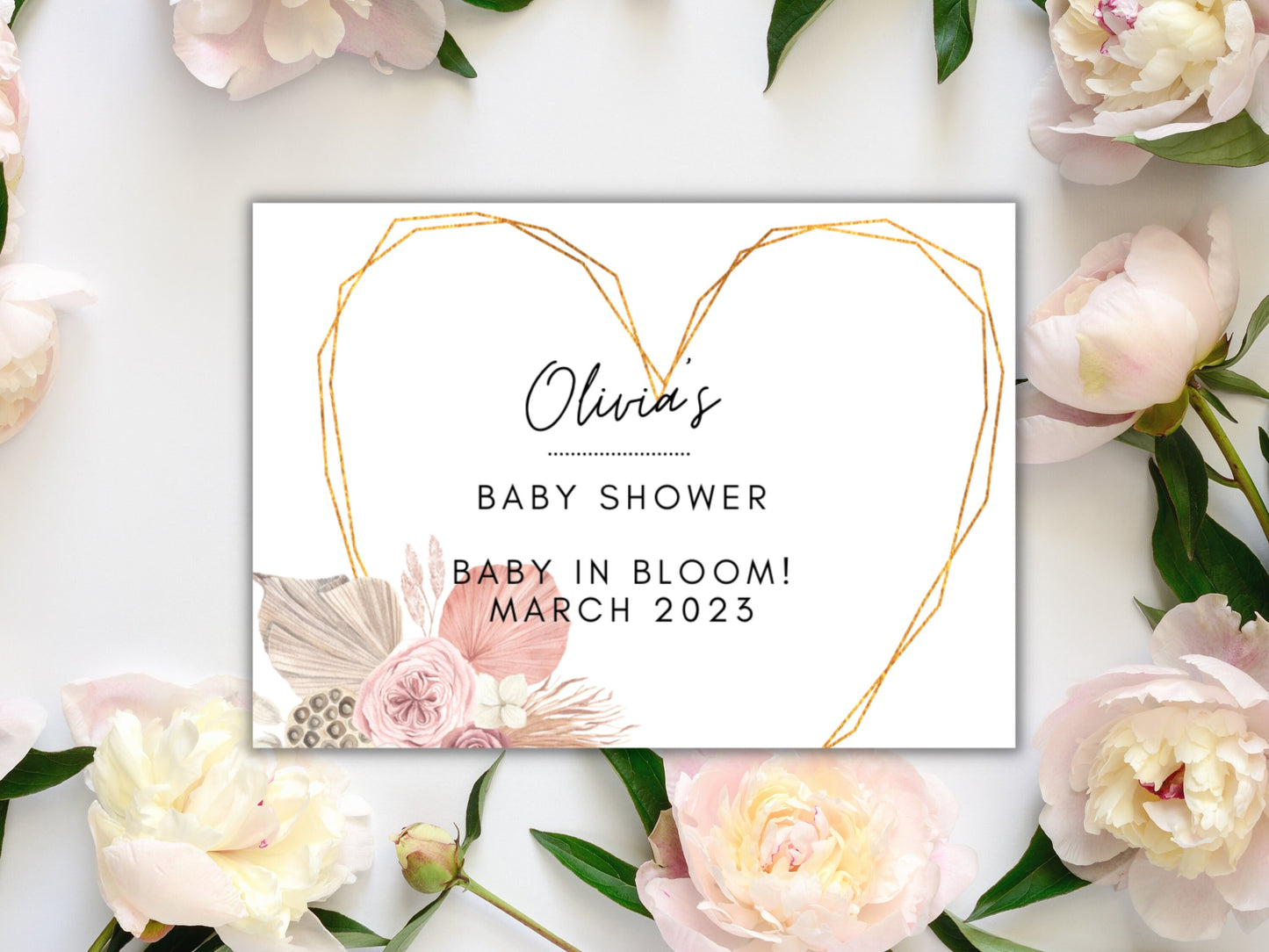 Pampas Baby in Bloom Stickers/ Personalised Baby Shower/ Gender Reveal Prosecco Bottle Label/ Pampas Gender Neutral Decor Champagne Label