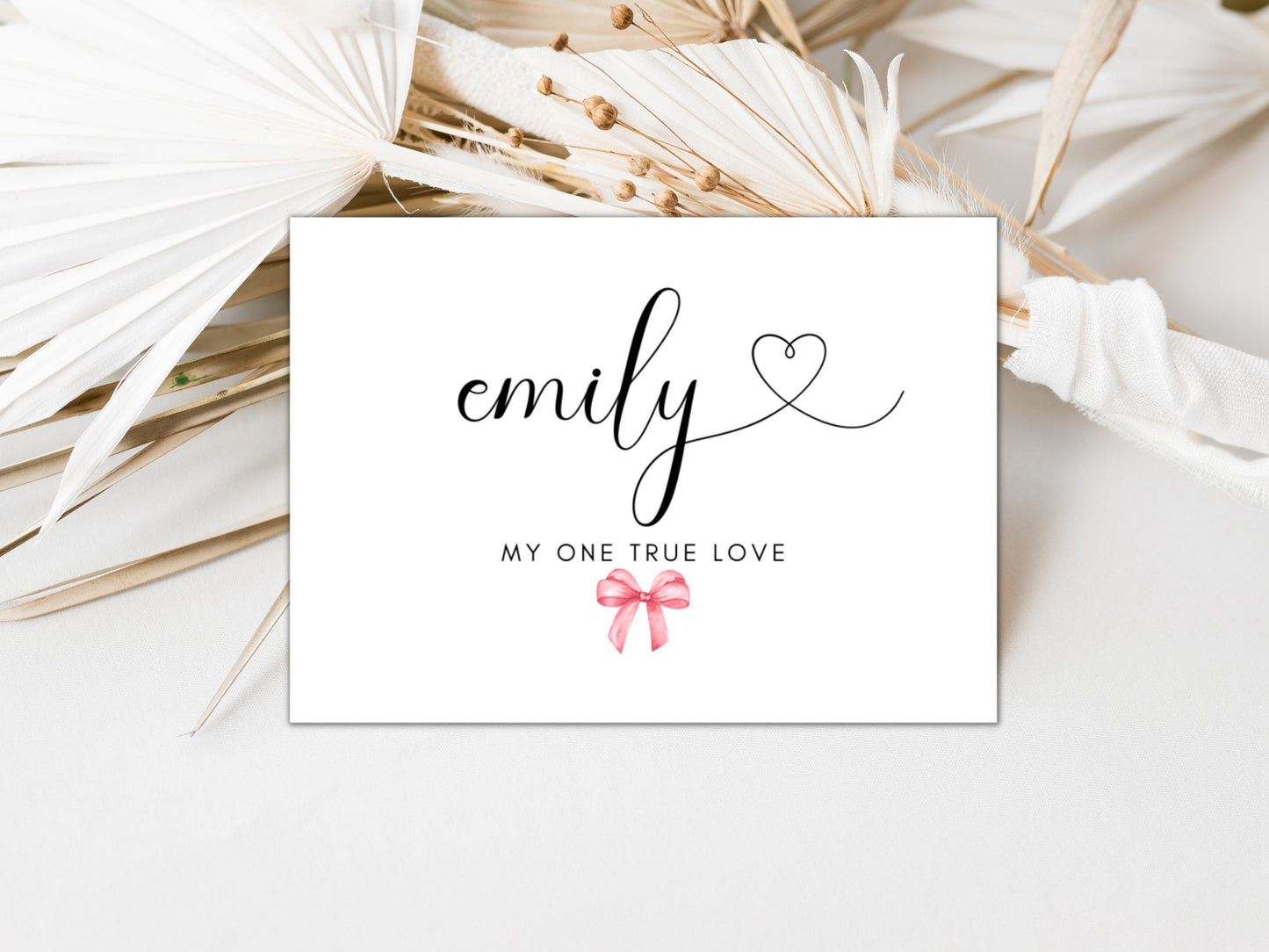 Personalised My One True Love Card/ Romantic Boyfriend/ Girlfriend/ Husband Gift for Him/Wife/ Romantic Anniversary Gift for Her/ I Love You