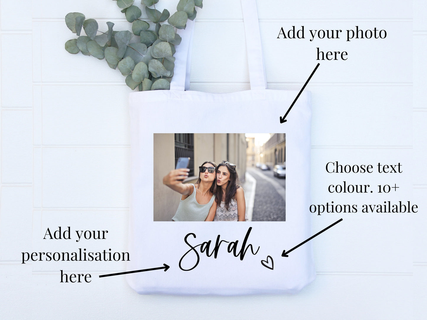 Custom Matron of Honour Photo Tote Bag/ Any Name Cotton Weekend Shopper/ Wedding Gift Bag/ Honeymoon Gift For Her/ Gift for Wifey Present