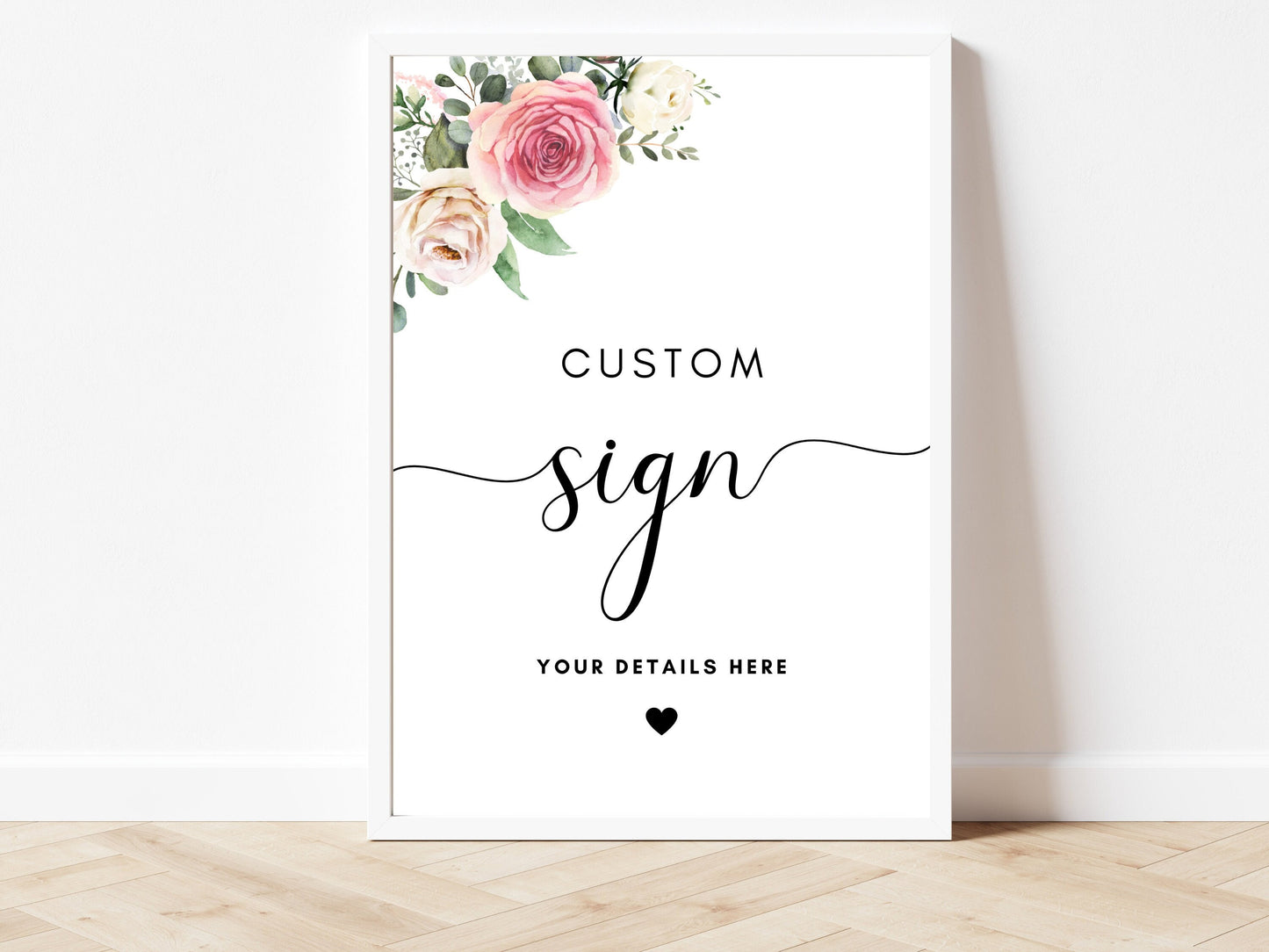 Custom Sign/ Any Wording Personalised Sign/ Eucalyptus Bridal Shower/ Botanical Hen Party/ Floral Wedding Poster/ Simple Minimalist/ AK1