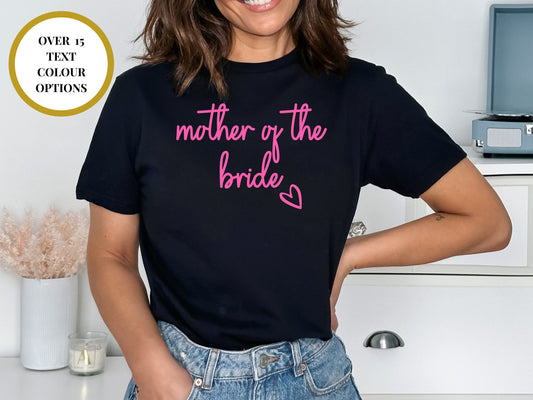 Custom Mother of the Bride T-Shirt/ Bridal Shower Cotton Party/ Classy Bachelorette Short Sleeve/Hen Party T Shirt/ Mother of the Bride Gift