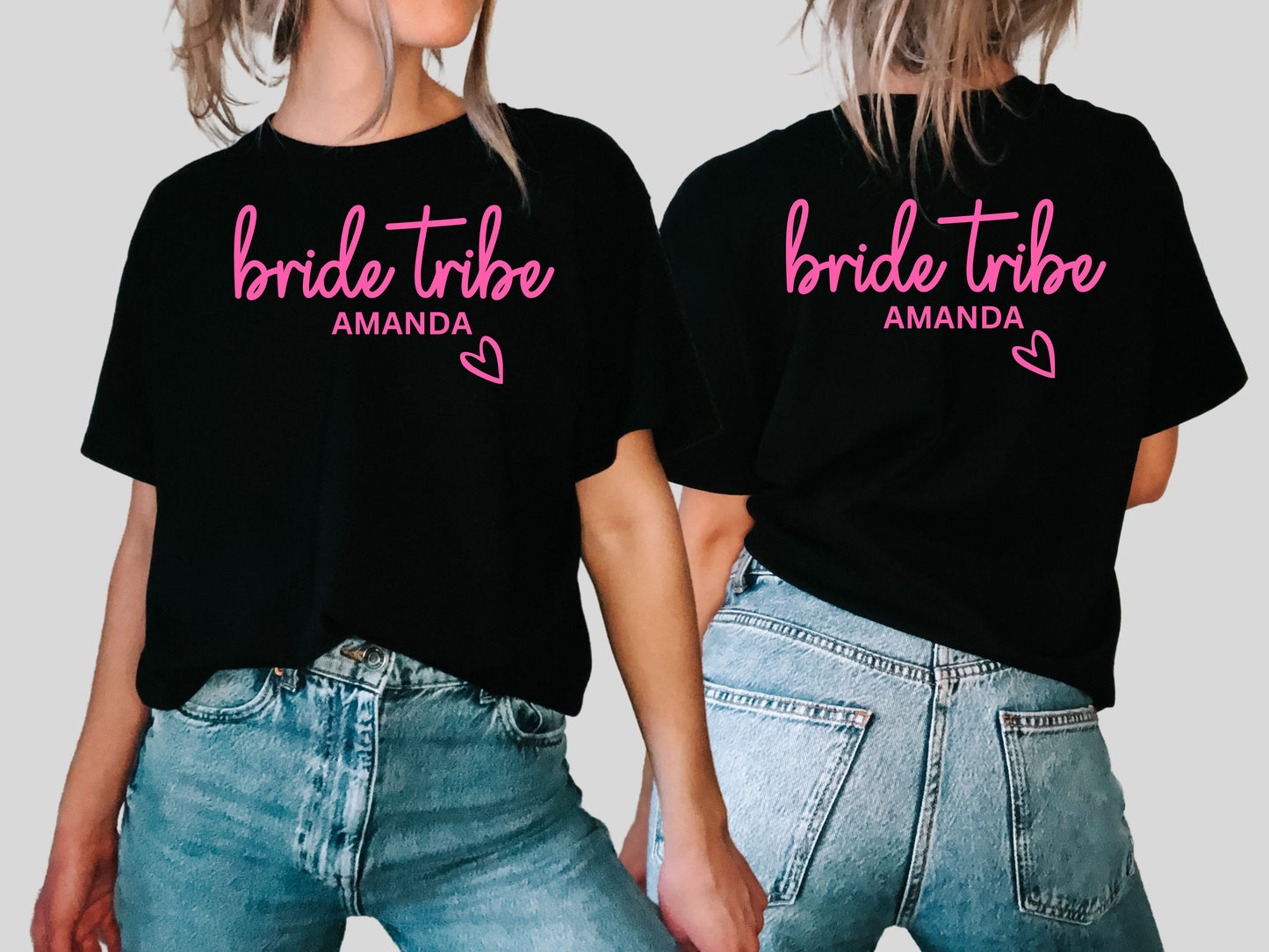 Personalised Bride Tribe Hen Weekend T-Shirt/ Bridal Shower Cotton Bride to Be/ Classy Bachelorette Short Sleeve/ Hen Party Gift T Shirt