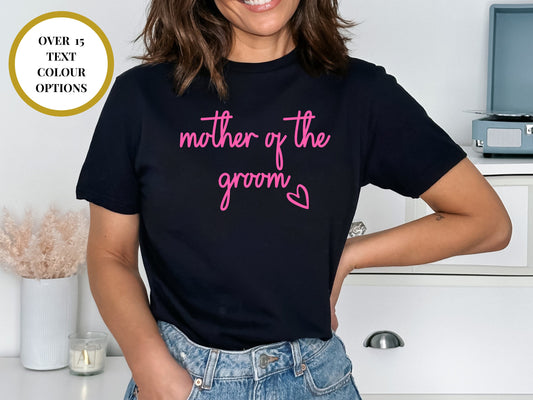 Custom Mother of the Groom T-Shirt/ Bridal Shower Cotton Party/ Classy Bachelorette Short Sleeve/Hen Party T Shirt/ Mother of the Bride Gift