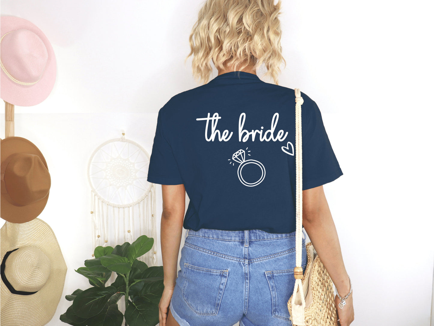 Custom The Bride T-Shirt/ Hen Weekend Diamond Ring Shirt Gift/ Destination Bridal Party/ Short Sleeve Bachelorette/ Hen Party Gift T Shirt