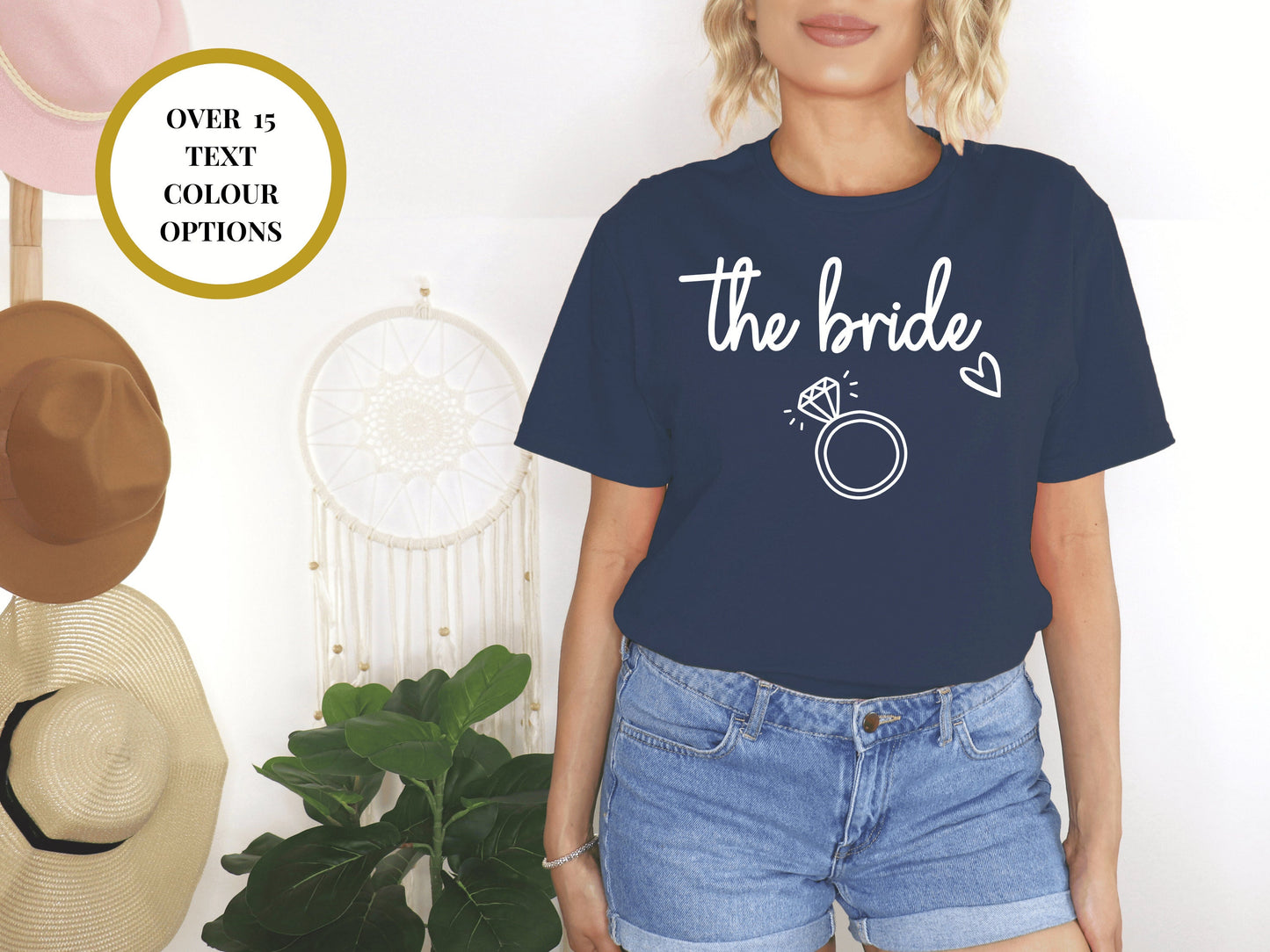 Custom The Bride T-Shirt/ Hen Weekend Diamond Ring Shirt Gift/ Destination Bridal Party/ Short Sleeve Bachelorette/ Hen Party Gift T Shirt