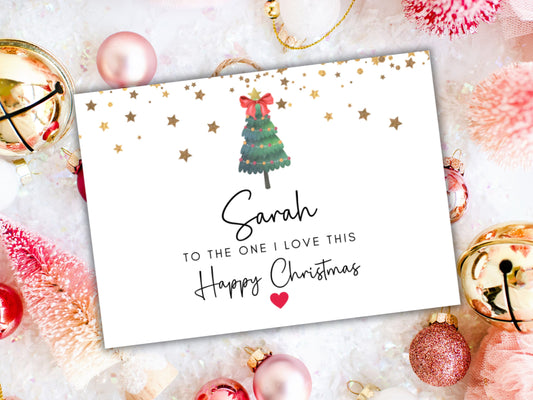 To the One I Love This Christmas Romantic Christmas Card/ Merry Christmas to Partner/ Wife/ Husband/ Girlfriend/ Boyfriend/ Season Greetings