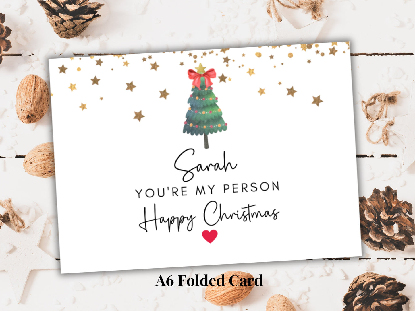 Youre My Person Card/ Romantic Merry Christmas to Partner/Wife/ Girlfriend/ Fiance/ Hubby/ Husband Season Xmas Greetings