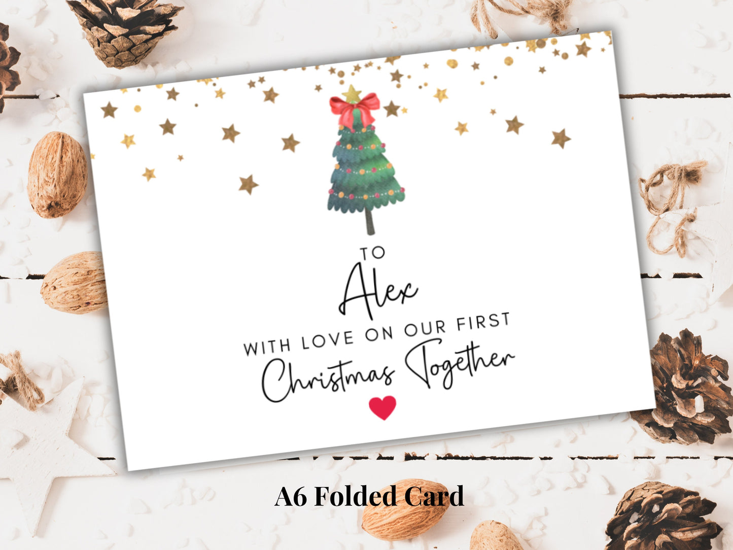 Our First Christmas Together Card/ Romantic Christmas Card/ Merry Christmas to Partner/ Wife/Husband/Girlfriend/ Boyfriend/ Season Greetings