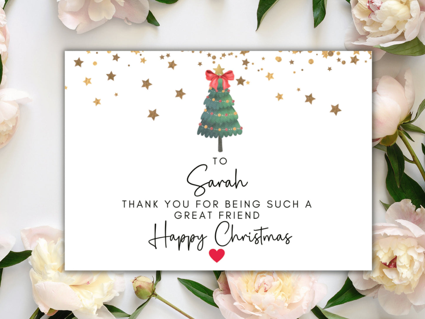 Personalised Thank You for Being Such A Great Friend Sticker/ Winter Christmas/Xmas Tree Mini Wine Bottle/ Stocking Filler/ Gift for Partner