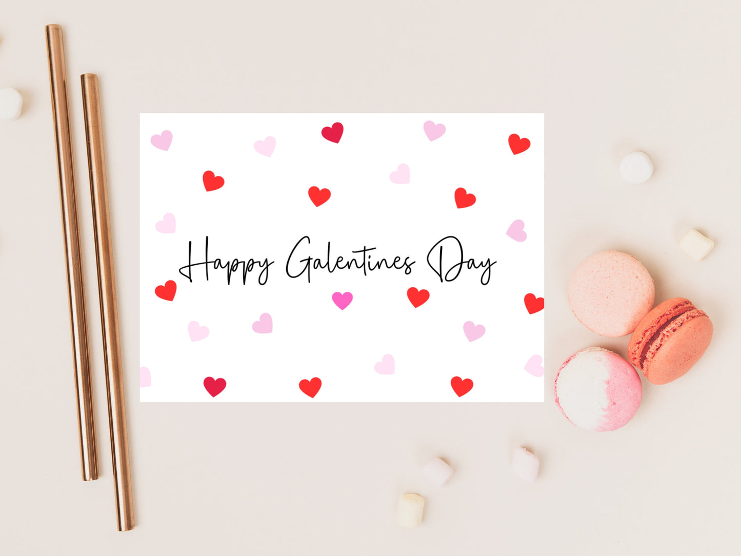 Happy Galentines Day Card/ Best Friend Greetings Card/ Galentines Day/ Cute Card for Gal Pal/ Sweet Girl Friend Appreciation Thank You Card