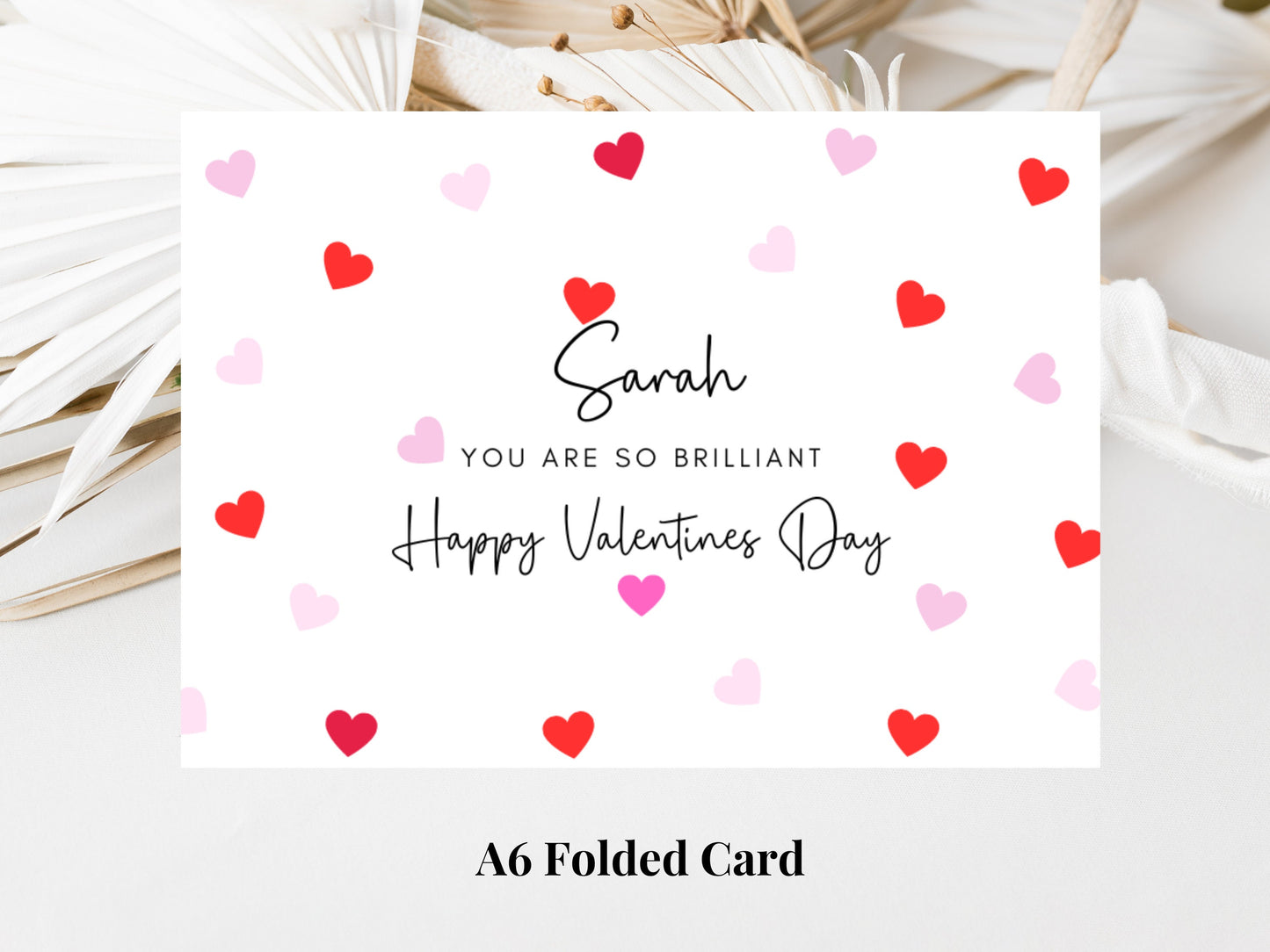 Personalised You Are So Brilliant Happy Valentines Day Card/ Romantic Boyfriend/ Girlfriend/ Husband/ Wife/ Cute Funny Anniversary Card