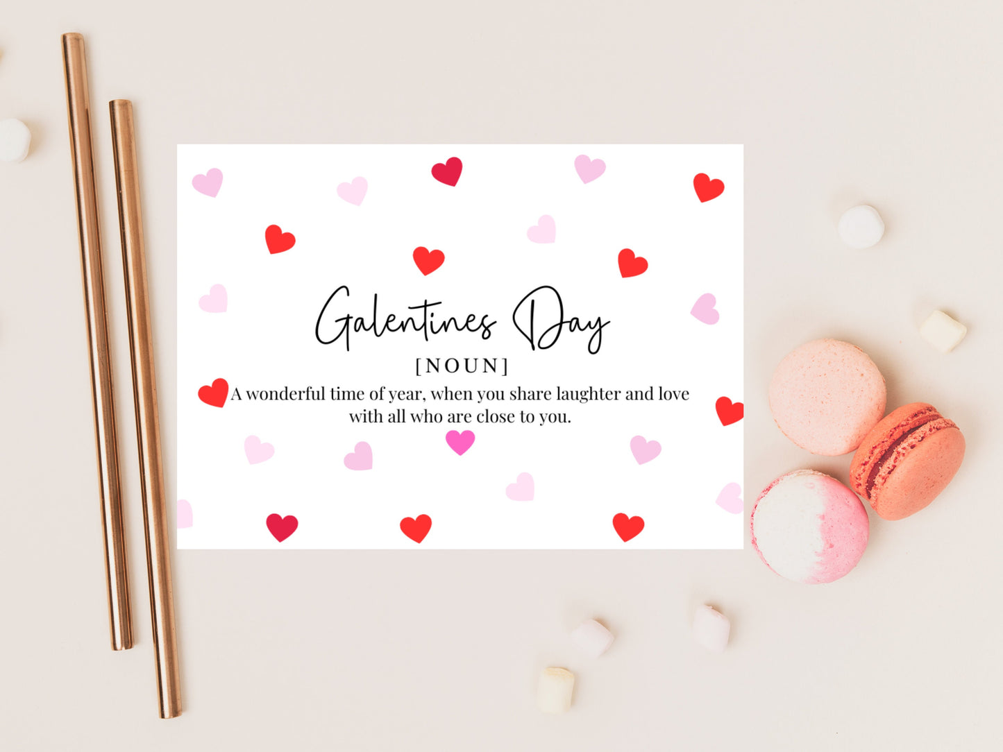 Galentines Day Definition Card/ Best Friend Greetings/ Galentines Day/ Cute Card for Gal Pal/ Sweet Girl Friend Appreciation Thank You Card