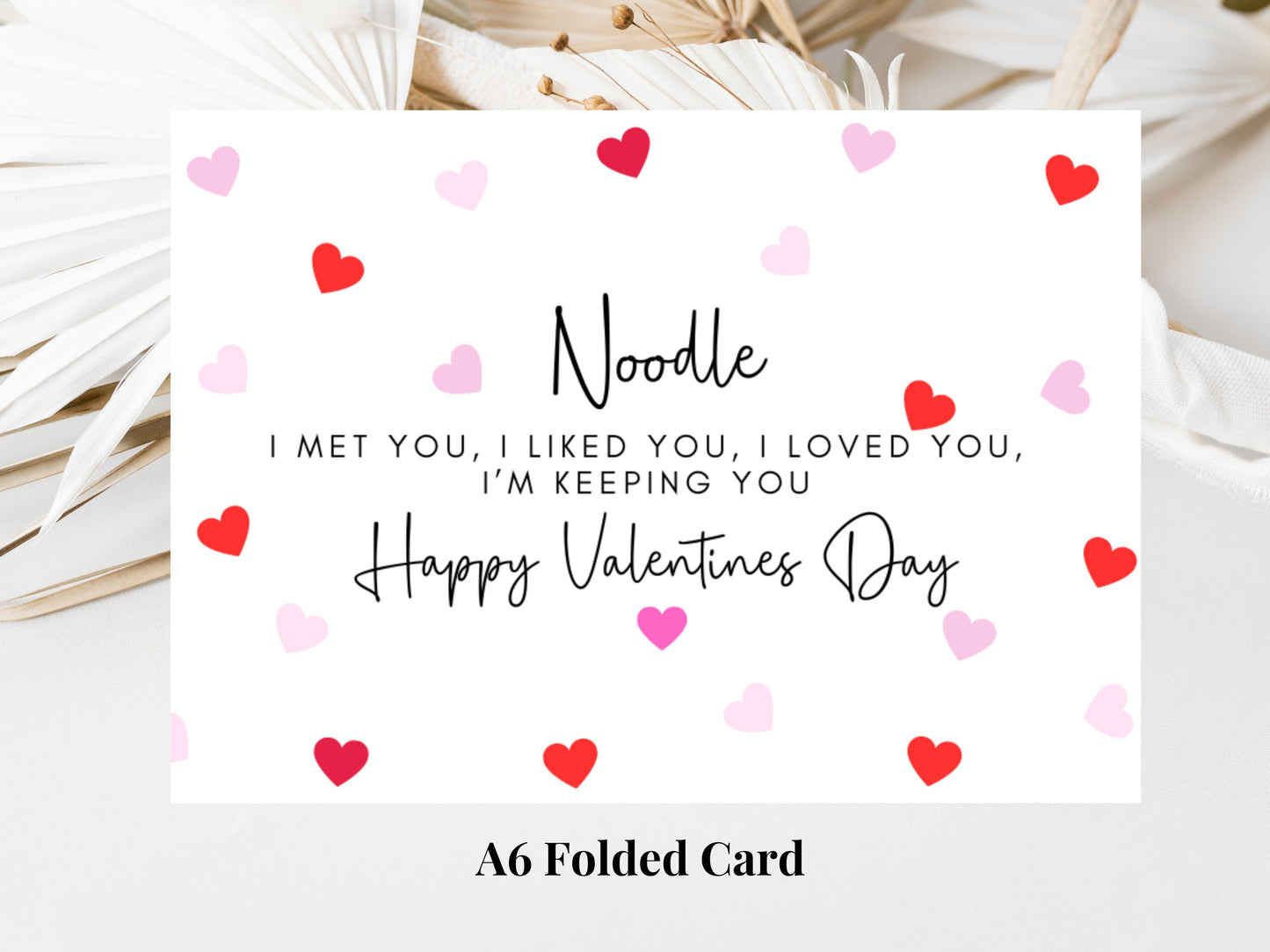 Personalised I Met You I Liked You I Loved You Im Keeping You Happy Valentines Day Card/ Romantic Funny Cute Couples Anniversary Card