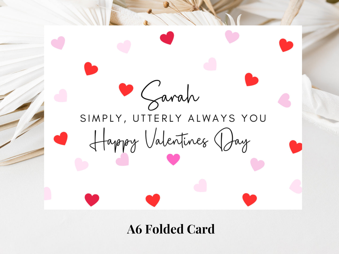 Personalised Simply Utterly Always You Happy Valentines Day Card/ Romantic Hubby to Be/ Wifey to Be Card/Funny Cute Couples Anniversary Card