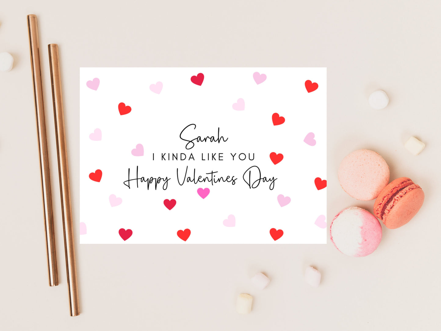 Personalised I Kinda Like You Happy Valentines Day Card/ Romantic Husband/ Wife/Girlfriend/ Boyfriend/Funny Cute Couples Anniversary Card