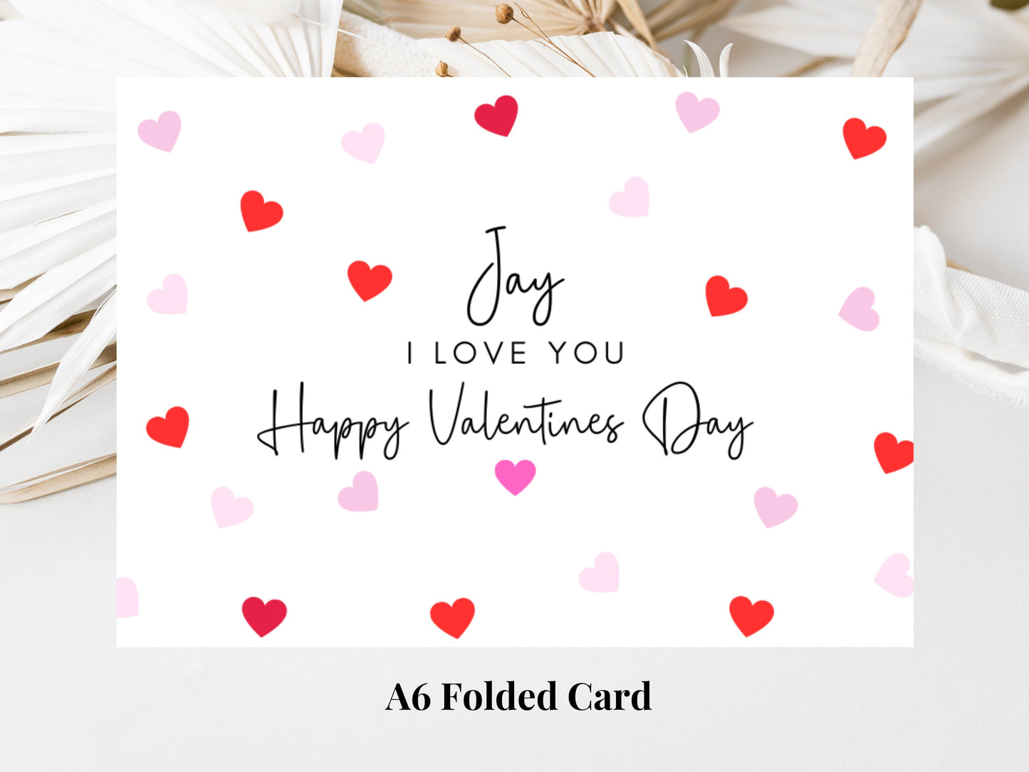 Personalised I Love You Happy Valentines Day Card/ Romantic Husband/ Wife/ Girlfriend/ Boyfriend/ Funny Cute Couples Anniversary Card