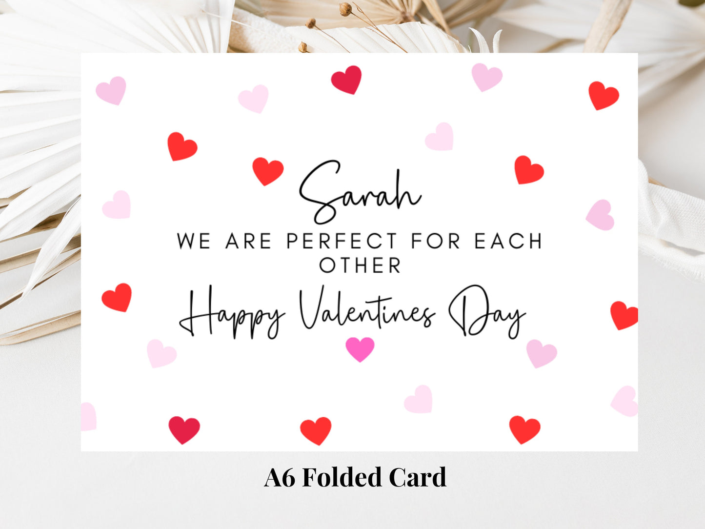 Personalised We Are Perfect for Each Other Happy Valentines Day Card/ Romantic Husband/Wife/Girlfriend/Boyfriend/Couples Anniversary Card