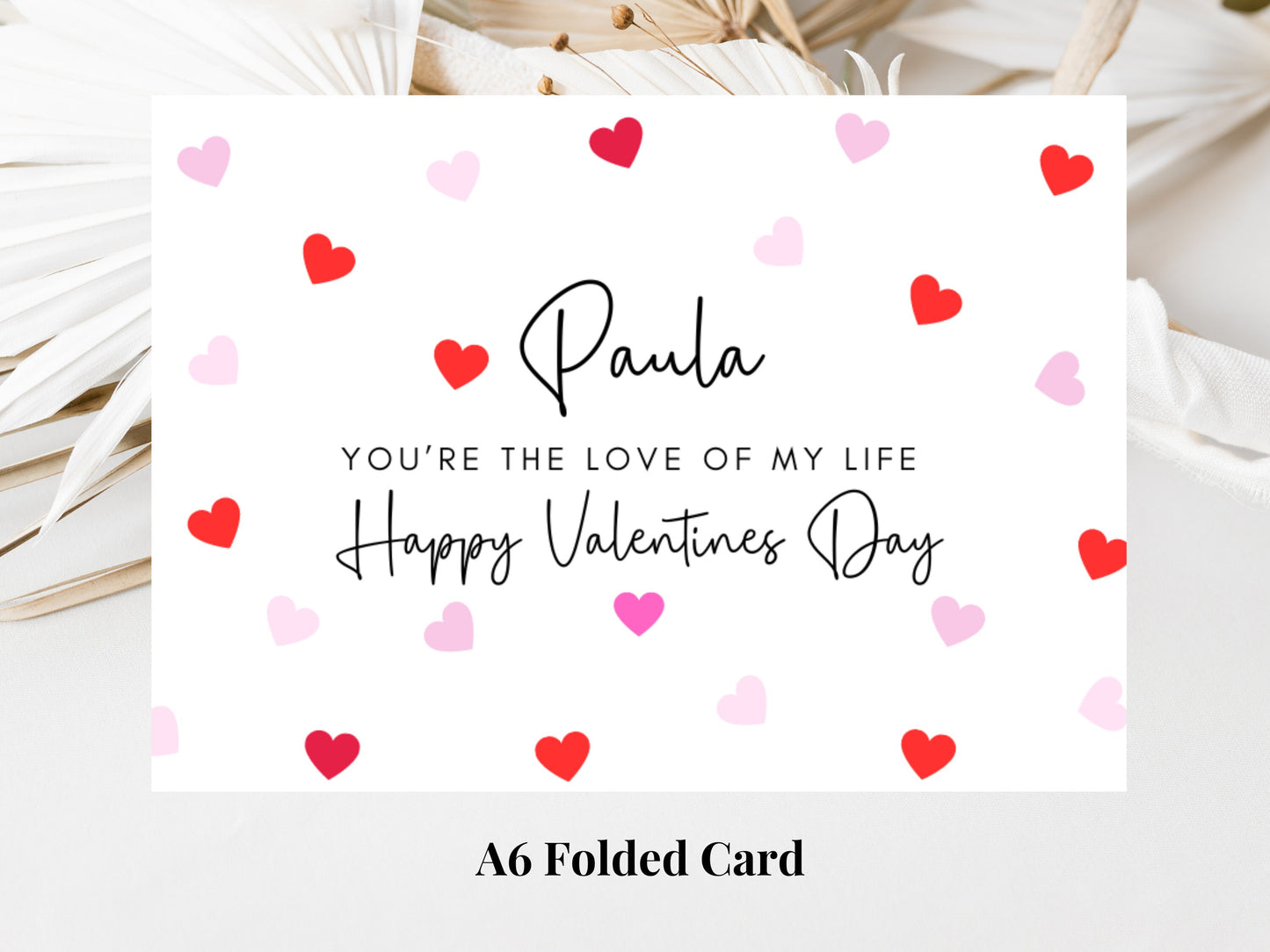 Personalised Youre the Love of My Life Happy Valentines Day Card/ Romantic Boyfriend/ Girlfriend/ Husband/ Wife/ Cute Funny Anniversary Card