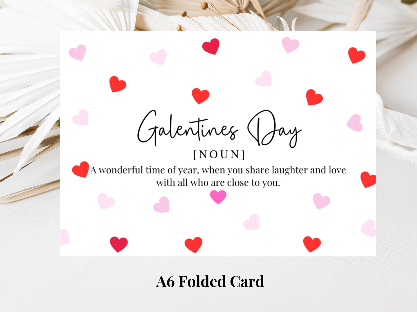 Galentines Day Definition Card/ Best Friend Greetings/ Galentines Day/ Cute Card for Gal Pal/ Sweet Girl Friend Appreciation Thank You Card