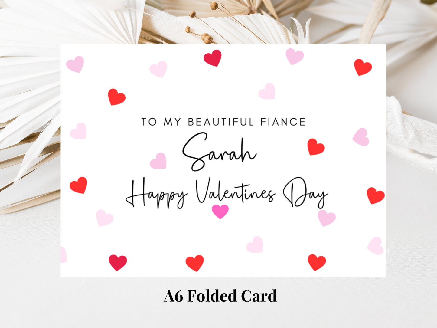 Personalised To My Beautiful Fiance Happy Valentines Day Card/ Romantic Hubby to Be/ Wifey to Be Card/ Funny Cute Couples Card